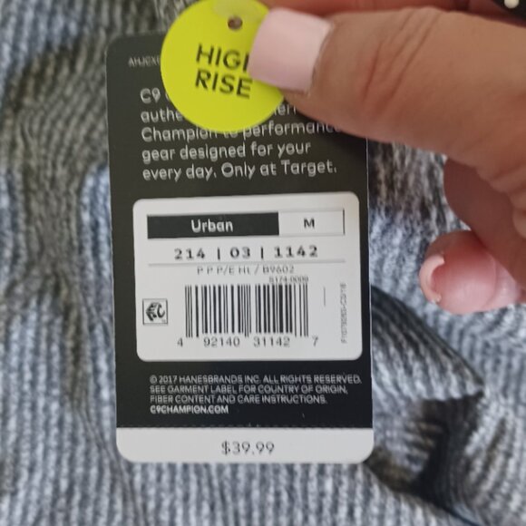 NWT Champion Urban Fit High Rise Side Phone Pocket Compression Fabric Leggings M - Picture 3 of 5